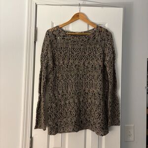 Soft Surroundings Brown Textured Blouse